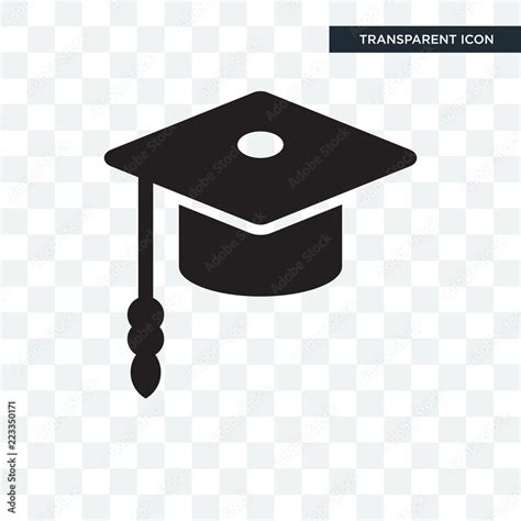 College Graduation Cap vector icon isolated on transparent background, College Graduation Cap ...