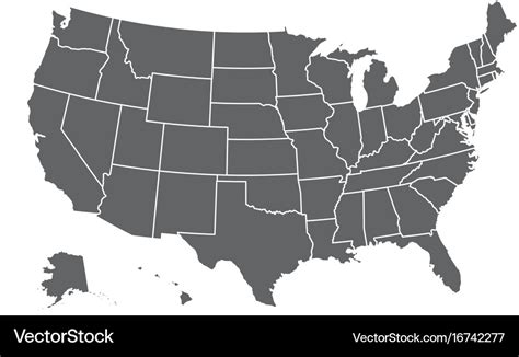 Map of the united states of america Royalty Free Vector