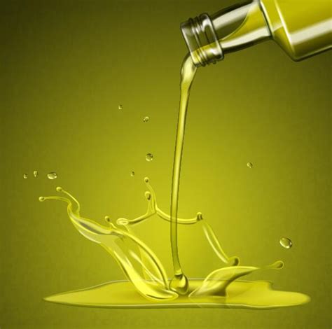 Splashing olive oil vector background free download