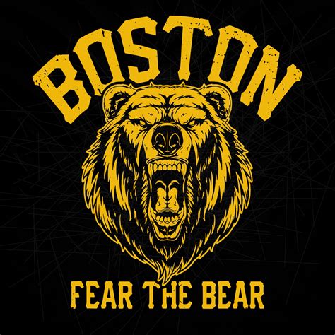 Boston Fear the Bear Boston Bruins Hockey Team Logo | Etsy