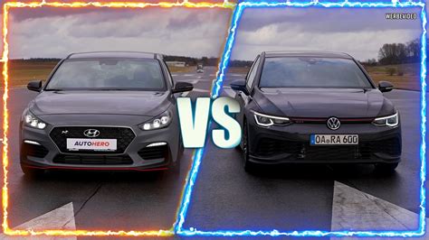 VW Golf 8 GTI Clubsport vs. Hyundai i30 N Performance Drag Race Yields Dominant Winner ...