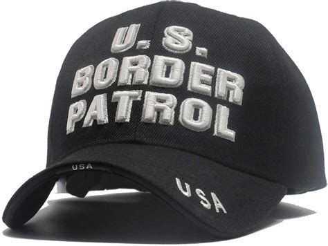 Amazon.com: U.S Border Patrol Hat Official Licensed Cap Black : Sports ...