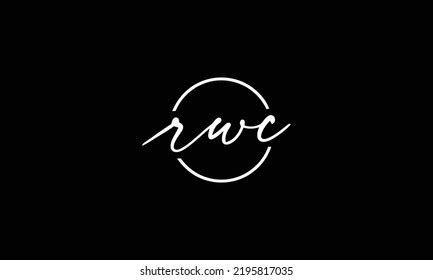 Rwc Letter Logo Design On Black Stock Vector (Royalty Free) 2195817035 | Shutterstock