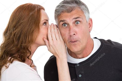 Woman telling secret to her partner — Stock Photo © Wavebreakmedia #60829487