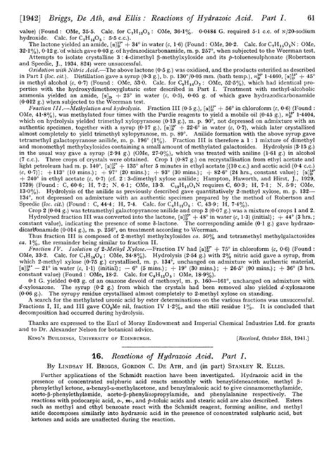 16. Reactions of hydrazoic acid. Part I - Journal of the Chemical ...