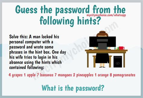 Guess the password from the following hints? | Whatsapp Puzzle