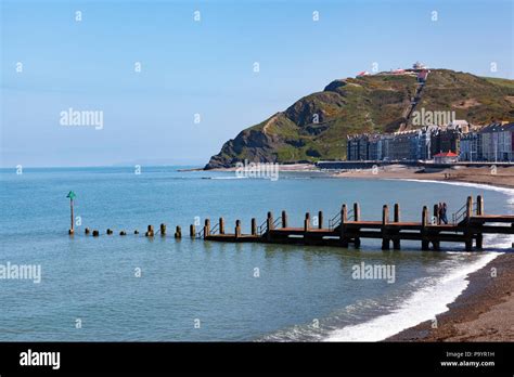 Aberystwyth beach and seafront, Cardigan Bay, Wales, UK Stock Photo - Alamy