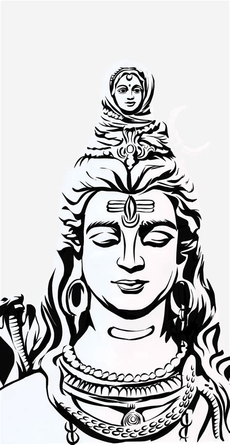 Shiva, shiva , Bholenath, iPhone , shankar, shiva drawing, meditation, design, drawing ...