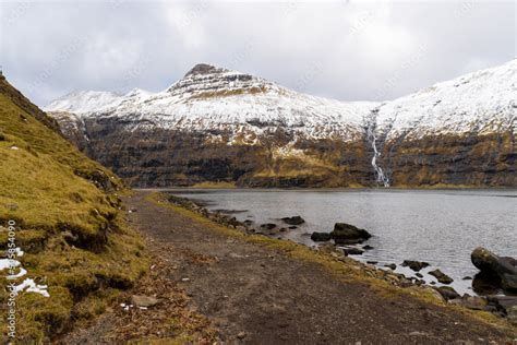 Saksun a remote little village on Streymoy island in the Faroe Islands. there is a unique ...