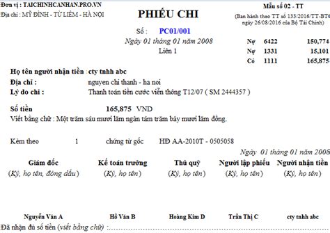 Cách lập Mẫu phiếu chi theo TT 133 và TT 200 – Tải mẫu trắng miễn phí