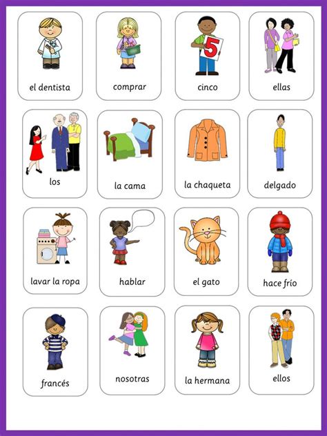Spanish Flashcards Basic Vocabulary | Learning spanish, Learn portuguese, Spanish flashcards