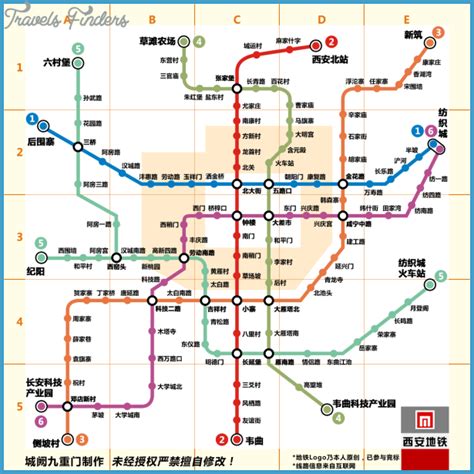 Xi'an Subway Map - TravelsFinders.Com