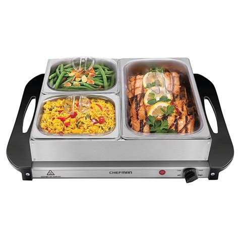 Chefman Electric Buffet Server + Warming Tray w/ Adjustable Temperature - Walmart.com - Walmart.com