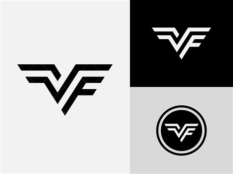 VF Logo | V logo design, Monogram logo design, Typographic logo design