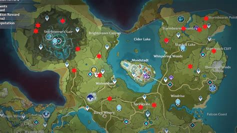 Genshin Impact - All Time Trial Locations (Map) - Pro Game Guides