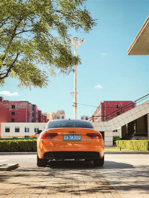 Orange Audi A5 · Free Stock Photo