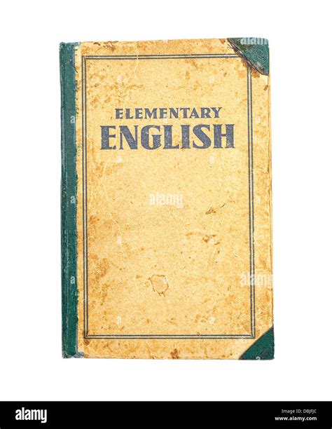 Very old English textbook on white background Stock Photo - Alamy