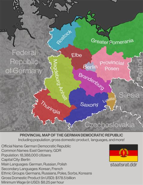 Provincial Map of the German Democratic Republic, circa 2002 ("East ...