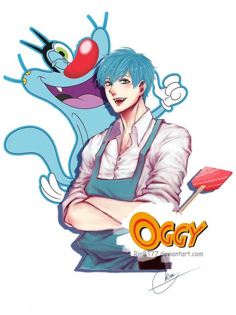 Oggy by RinBT77 | Anime vs cartoon, Anime version, Cartoon characters ...