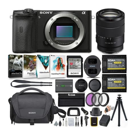 Sony Alpha a6600 APS-C Mirrorless Camera with 18-135mm Lens & Accessories Bundle - Walmart.com ...