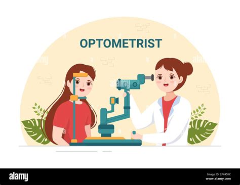 Optometrist with Ophthalmologist Checks Patient Sight, Optical Eye Test and Spectacles ...