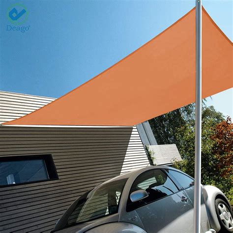 Deago 6.5' x 10' Waterproof Sun Shade Sail UV Block Awning Canopy Cover for Outdoor Patio Garden ...