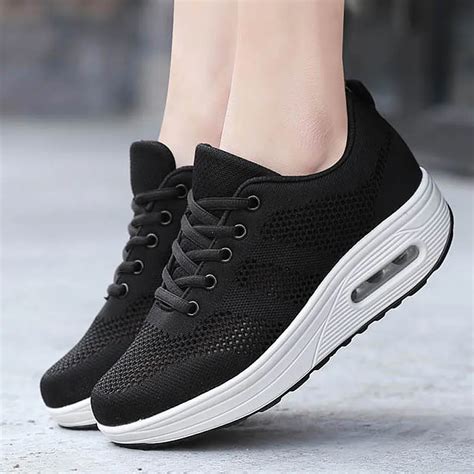 New sport shoes woman air Mesh Women Sport Walking Shape ups shoes ...