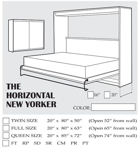 murphy bed dimensions - Google Search | Murphy bed, Murphy bed frame, Bed dimensions