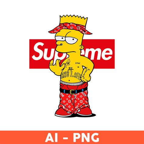 Bart Simpson Supreme Png, Cartoon Supreme Png, Bart Simpson | Inspire ...