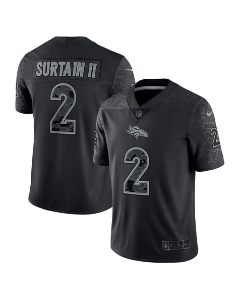 Nike Patrick Surtain Ii Black Denver Broncos Rflctv Limited Jersey At ...