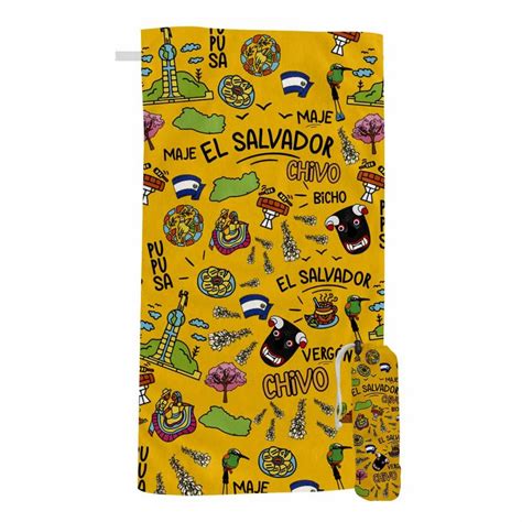 El Salvador Beach Towel Tradicion Amarillo – Cooltura Latina