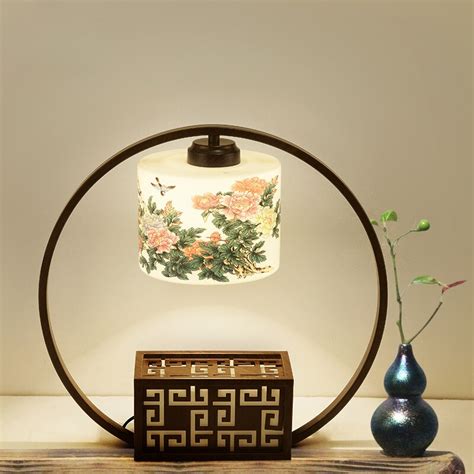 Chinese table lamp bedroom bedside ceramic hotel club living room new ...