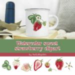 Watercolor Sweet Strawberry Clipart – MasterBundles