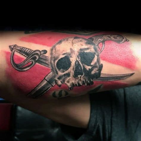 30 Dive Flag Tattoo Ideas For Men - Underwater Diver Designs