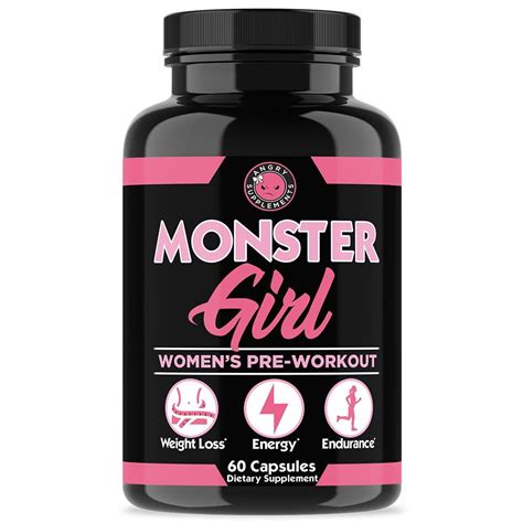 Angry Supplements Monster Girl Women's Pre-Workout Energy Booster ...