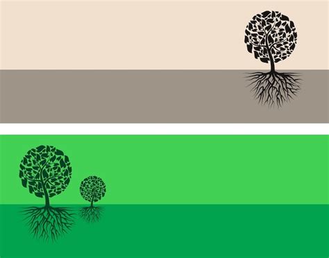 Premium Vector | Brown and green nature