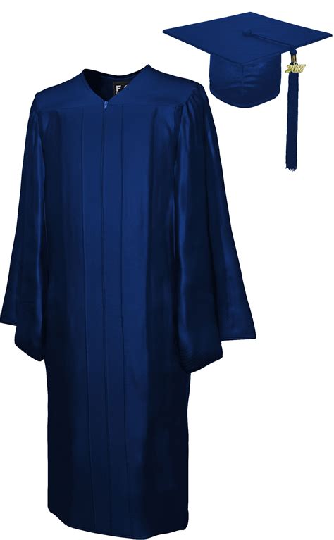 SHINY NAVY BLUE CAP & GOWN HIGH SCHOOL GRADUATION SET-rs4251465601516