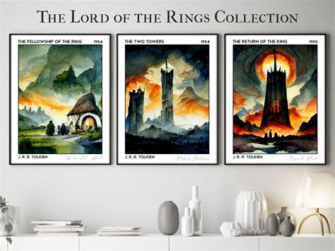 Lord of the Rings Tolkien Art Dark Academia Bundle Poster Pack - Etsy