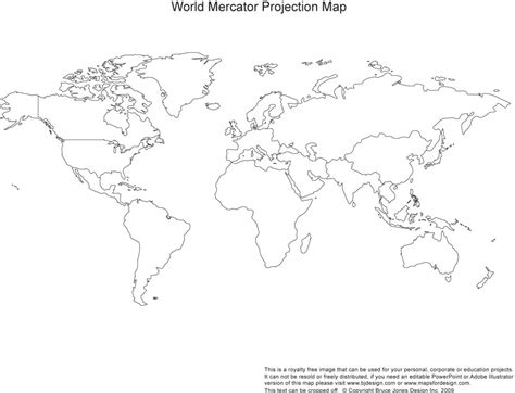 Blackline World Map Printable Free - Printable Maps