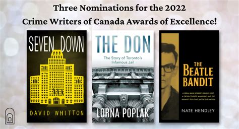 Three Dundurn Press Titles Nominated for the 2022 Crime Writers of ...