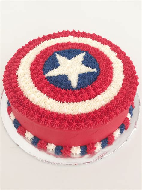 Super Easy Captain America Cake | Captain america cake, America cake ...