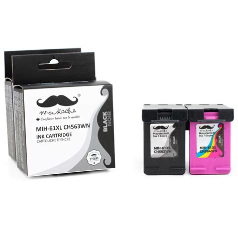 HP 61XL Remanufactured Ink Cartridge Combo High Yield - Moustache® at InkJetSuperStore