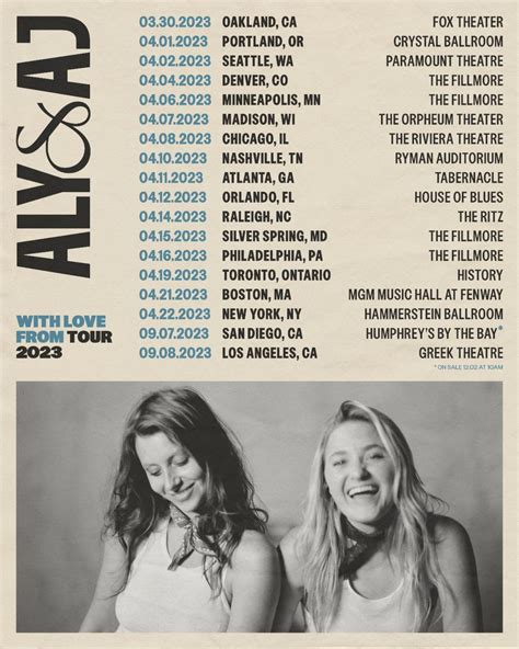 Aly & AJ Set Their Sights On 2023 With Headlining “With Love From Tour” | Shore Fire Media