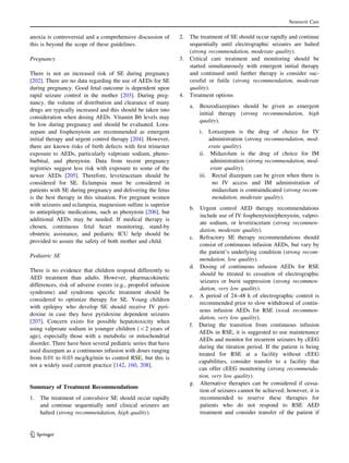 Guidelines for the evauation and management of status epilepticus | PDF