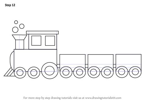 How to Draw a Train for Kids (Trains) Step by Step ...