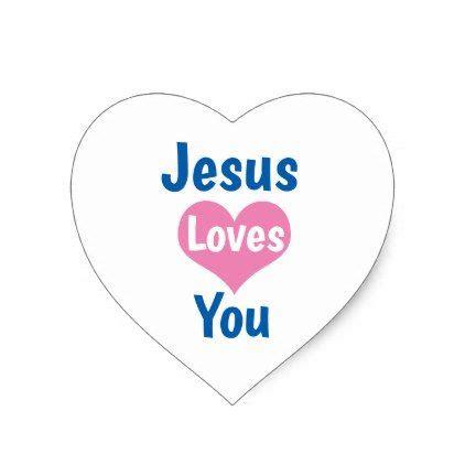 Jesus Loves You Heart Stickers | Zazzle.com | Kids stickers, Jesus ...