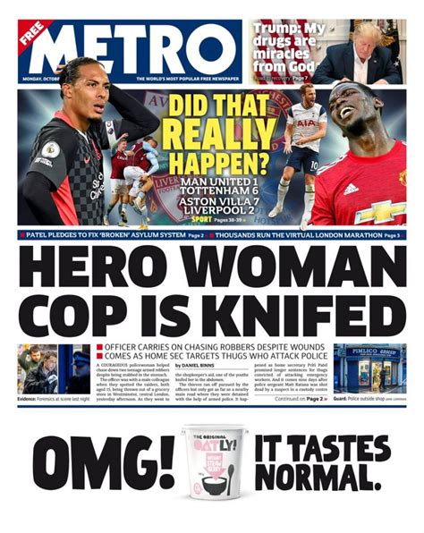 Metro Front Page 10th of July 2020 - Tomorrow's Papers Today!