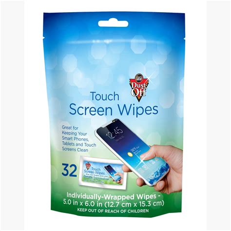 Dust-Off® Touch Screen Wipes, 32 Pack, Computer Laptop Cleaner for Devices & Monitors, 0.2lbs ...