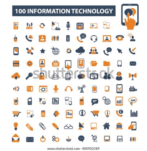 Information Technology Icons Stock Vector (Royalty Free) 400902589