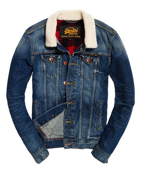 Men's - Stormbreaker Denim Jacket in Beaten Blue | Superdry UK